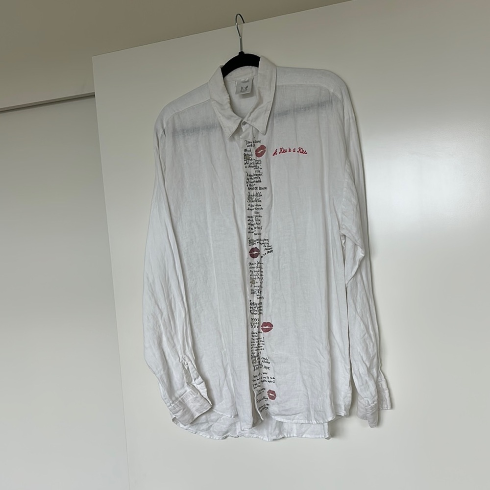 Vintage White Linen Shirt